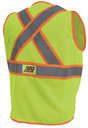 CHALECO AMARILLO TELA JERSEY DE ALTA VISIBILIDAD CON REFLEJANTE TEXTIL SR-1210AMCRX JYRSA