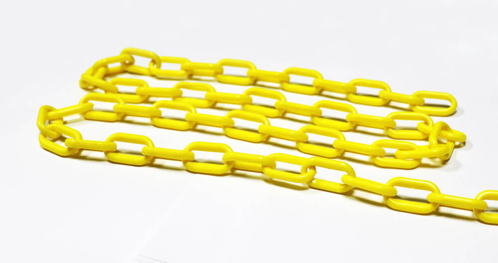 CADENA DE PLASTICO AMARILLA 6 MM 50 MTS ROLLO SR-1177AM JYRSA