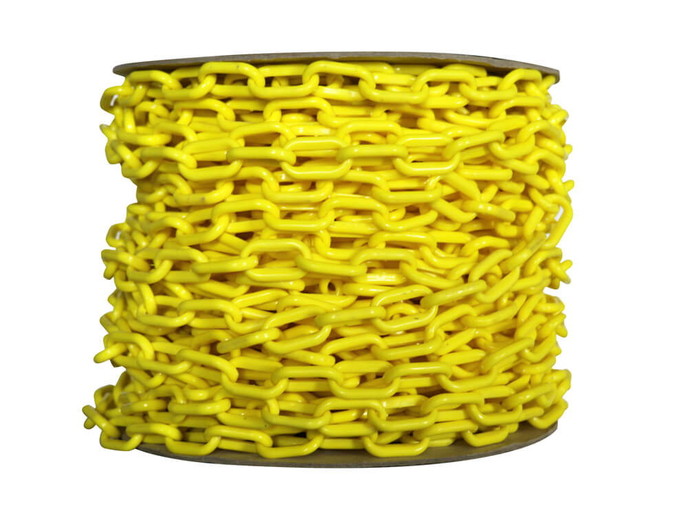 CADENA DE PLASTICO AMARILLA 6 MM 50 MTS ROLLO SR-1177AM JYRSA