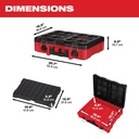 CAJA HERRAMIENTA CON INSERTO PERSONALIZABLE PACKOUT 52.6X36.6X15.7 CM 48-22-8450 MILWAUKEE