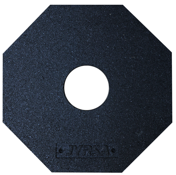 POSTE ANARANJADO CON BASE NEGRA Y DOS CINTA REFLEJANTES SR-1134-2RK JYRSA