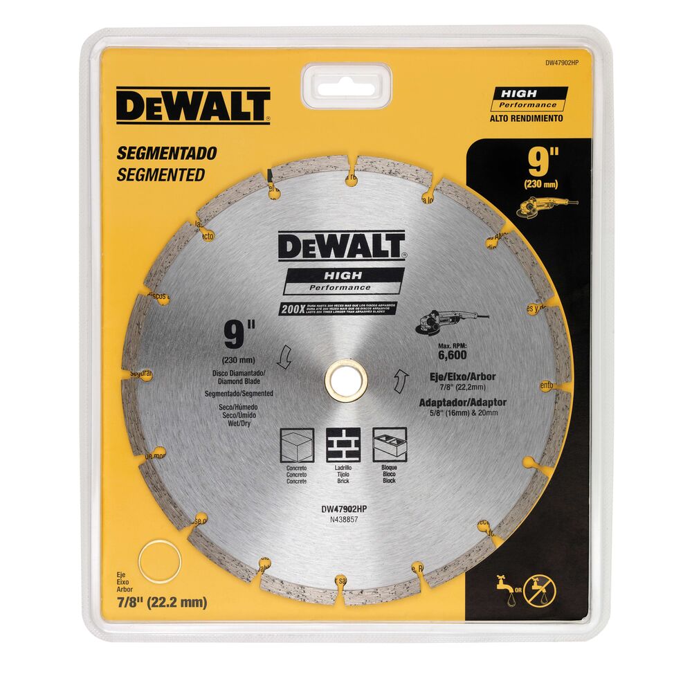DISCO DIAMANTE SEGMENTADO 9" DW47902HP DEWALT