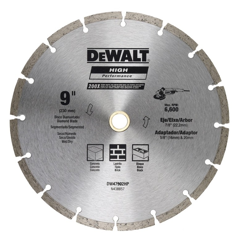 DISCO DIAMANTE SEGMENTADO 9" DW47902HP DEWALT