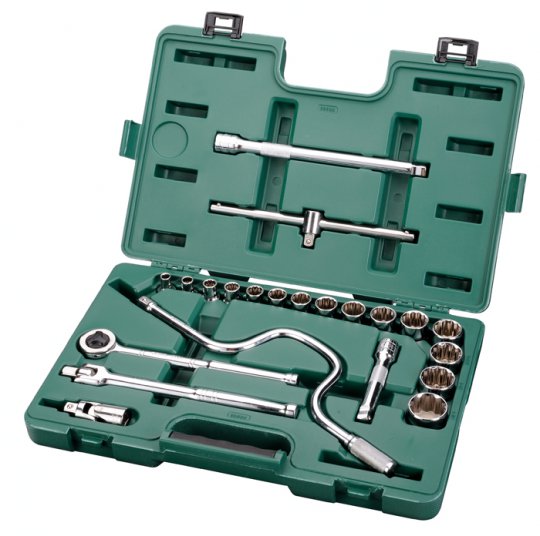 JUEGO CUBOS ESPIGA 1/2" 5/16"-1-1/4" 22 PIEZAS  ST09088SJ SATA