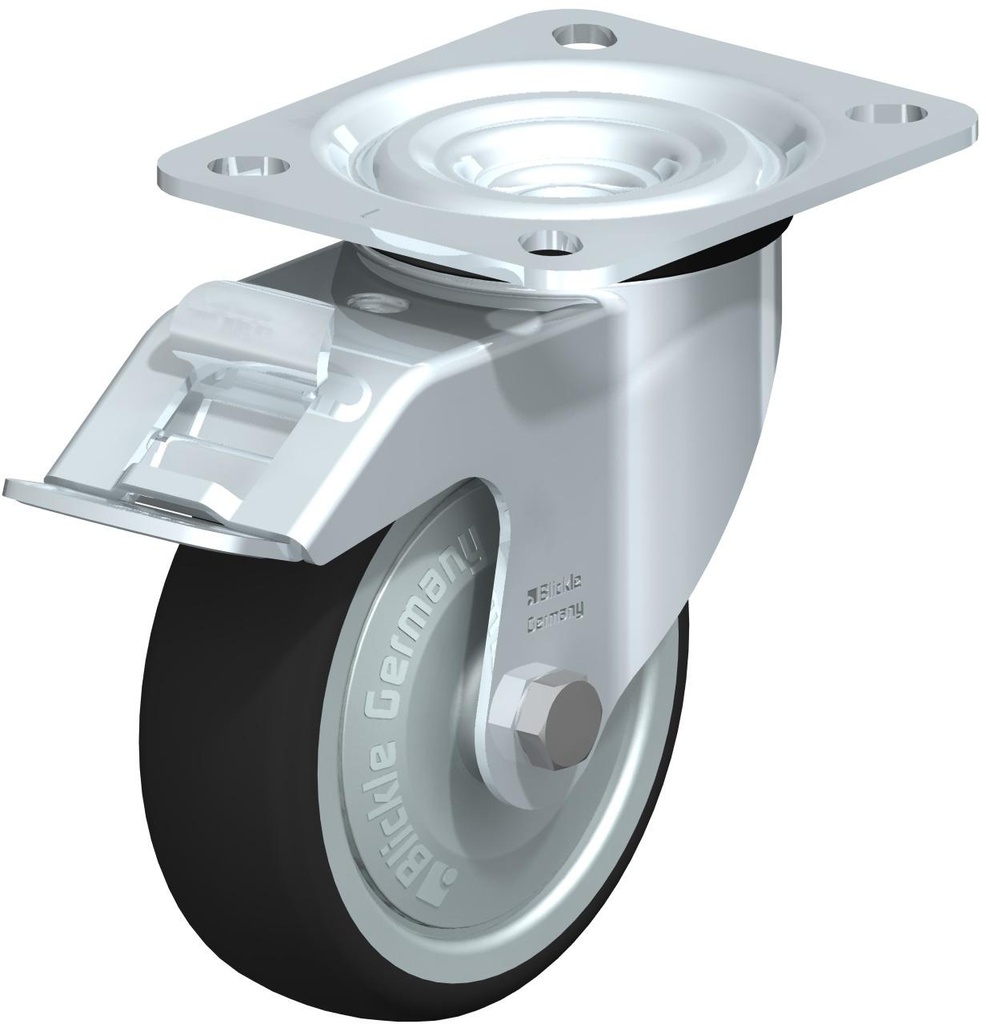 RUEDA GIRATORIA CON FRENO POLIURETANO TERMOPLASTICO 100X32MM 200KG L-PATH 100K-FI-FK 759141 BLICKLE