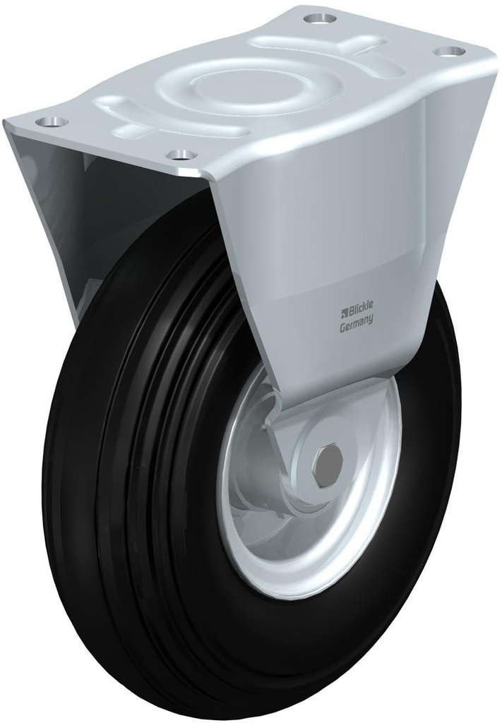 RUEDA FIJA HULE NEGRO 250x85MM 350KG B-V 256K 571612 BLICKLE