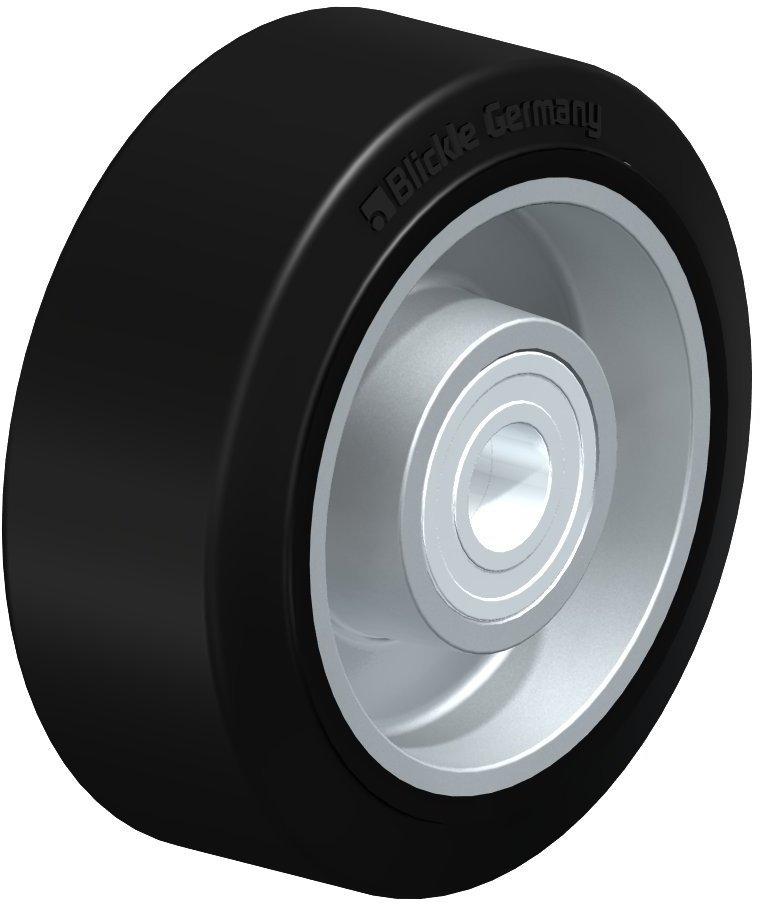 RUEDA SOLA GOMA ELASTICA 4" 100X40MM 200KG ALEV 100/15K 372961 BLICKLE