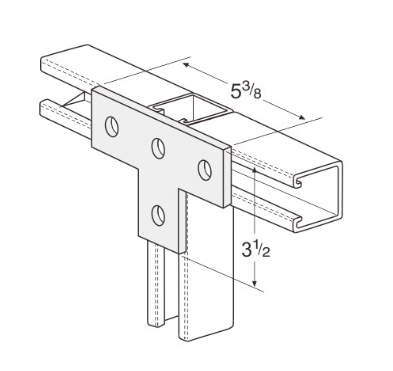 TEE DE 4 AGUJEROS PARA STRUT L1015 LIANXIANG