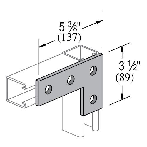 ESCUADRA PLANA 4 HUECOS PARA STRUT L1014 LIANXIANG