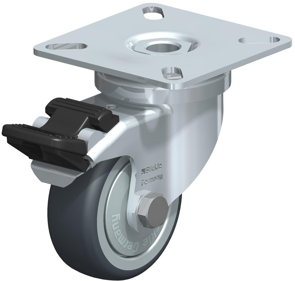 RUEDA GIRATORIA CON FRENO POLIURETANO  50 KG LPA-TPA 50KF-FI 574301 BLICKLE