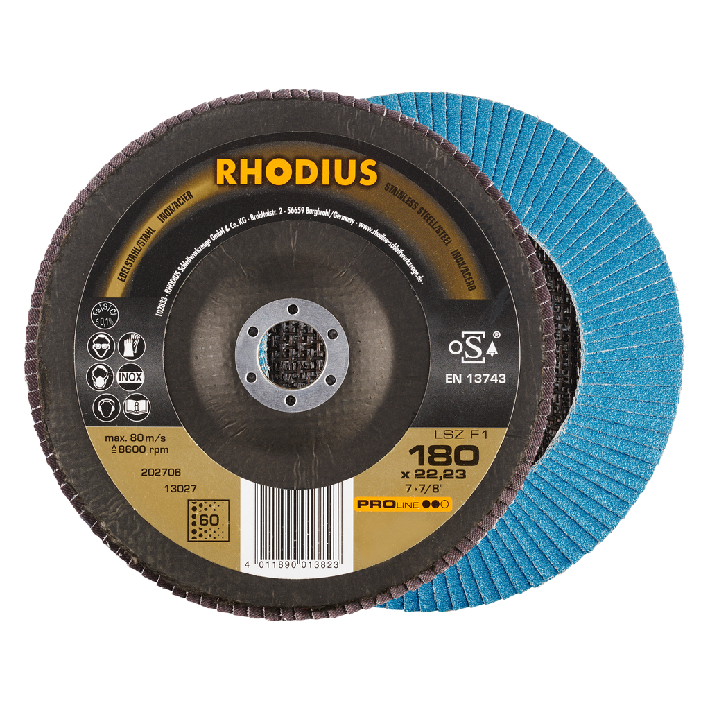 DISCO FLAP INOXIDABLE 7"X7/8" GR60 202706 PRO LINE RHODIUS