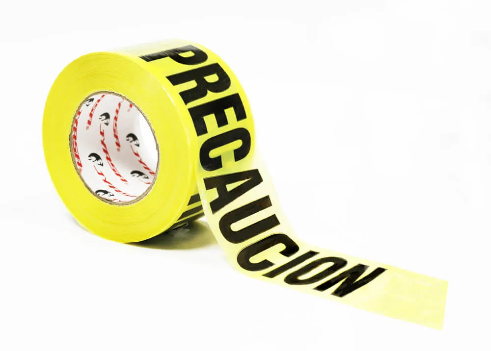 CINTA DELIMITADORA CON LEYENDA "PRECAUCIÓN" SR-1192 JYRSA