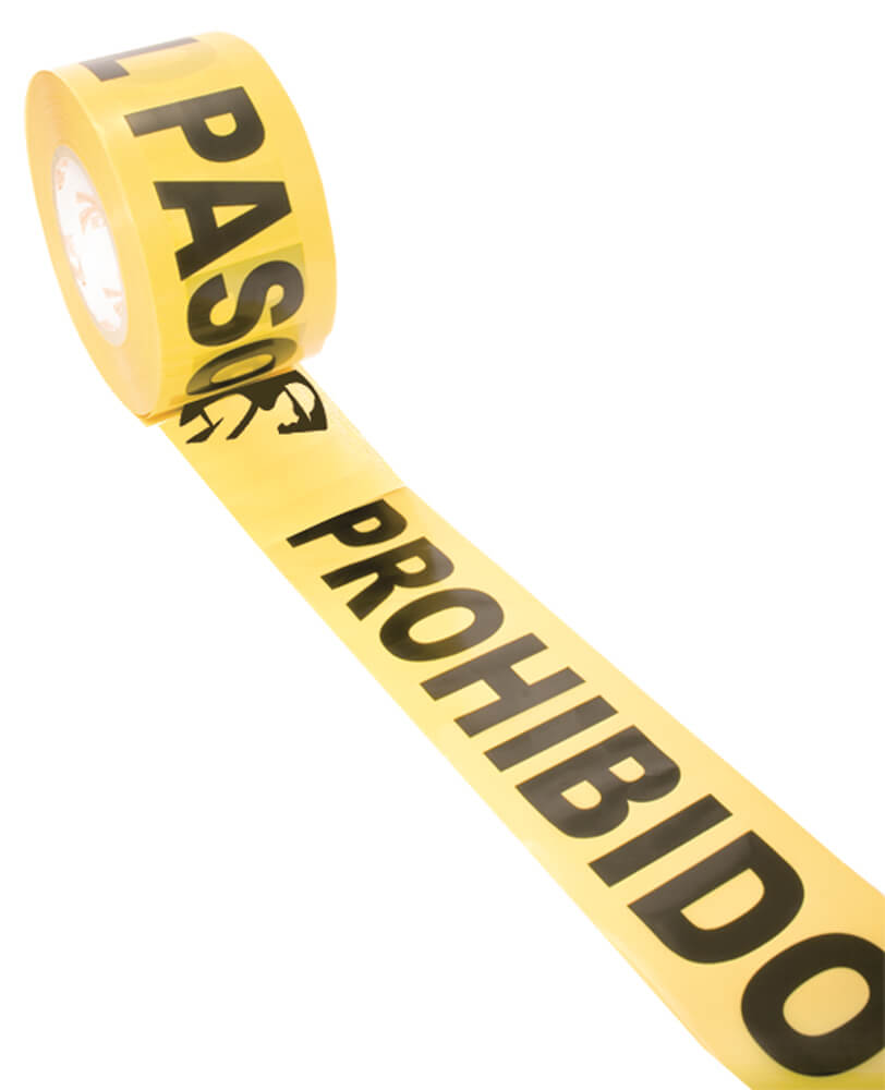 CINTA DELIMITADORA CON LEYENDA "PROHIBIDO EL PASO" SR-1194 JYRSA