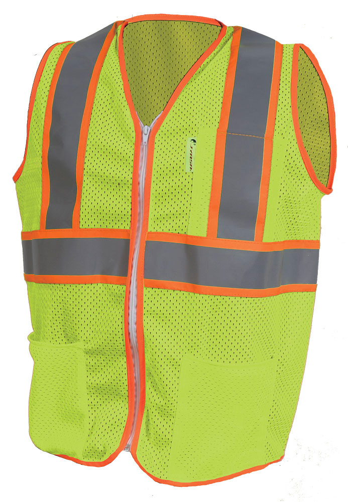 CHALECO AMARILLO TELA JERSEY DE ALTA VISIBILIDAD CON REFLEJANTE TEXTIL SR-1210AMCRX JYRSA