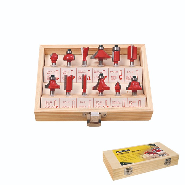 JUEGO CUCHILLAS PARA ROUTER 12 PIEZAS CQT012 UYUSTOOL