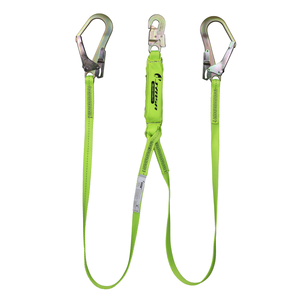 LINEA DE VIDA CON AMORTIGUADOR DOBLE BANDA 1.83MT JYR-AM2C1G-1M83CM JYRSA