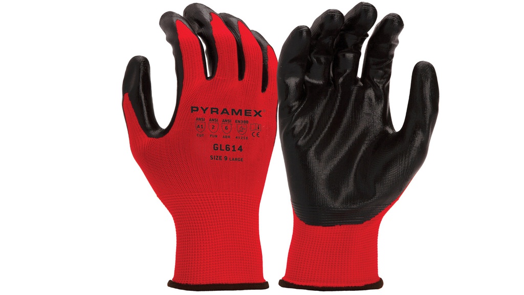 GUANTE POLIESTER NITRILO TALLA L GL614L PYRAMEX