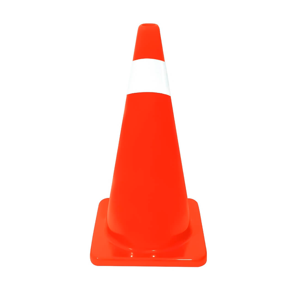 CONO DE PRECAUCION BRILLOSO 71 CM CON 1 REFLEJANTE SR-3185-1RK JYRSA