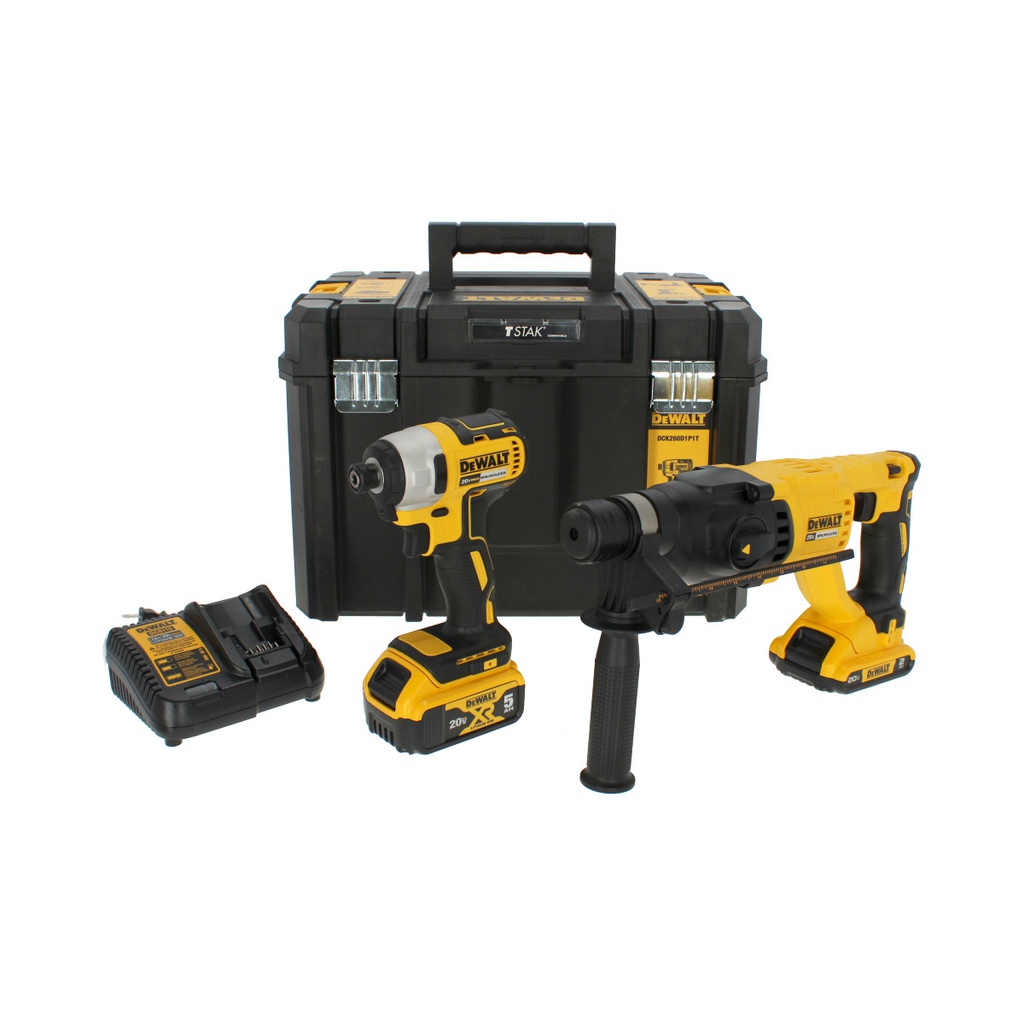 ROTOMARTILLO SDS+ 20V 5Ah&2Ah LITION DCH133+DCF7871 DEWALT DCK260D1P1TB3
