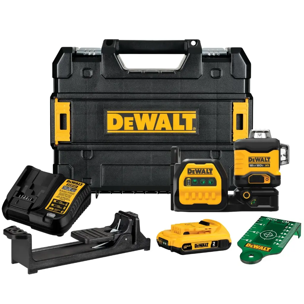 NIVEL LASER VERTICAL- HORIZONTAL MULTI-LINEA 3X360 VERDE DCLE34030G DEWALT