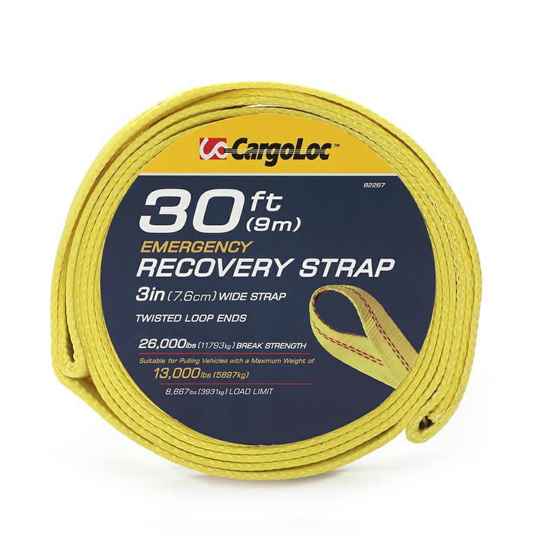 ESLINGA DE ARRASTRE CON 2 GAZAS 1 PZA 3"X30FT (9.1M) 26,000 LBS MAX 82267 CARGOLOC