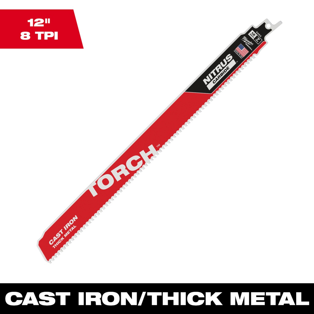 HOJA PARA SIERRA RECIPROCA 12" NITRUS CARBIDE™ 12X7 TPI 48-00-5263 MILWAUKEE