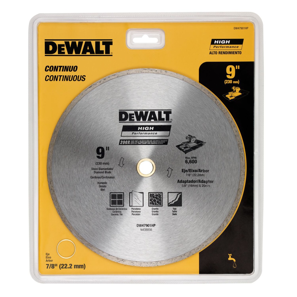 DISCO DIAMANTE CONTINUO 9" DW47901HP DEWALT