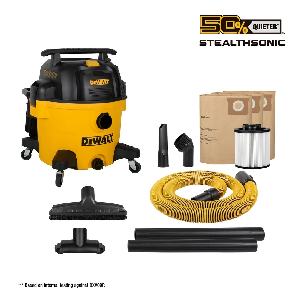 ASPIRADORA SECO/HUMEDO 12 GALONES 5.5HP DXV12P-QTA DEWALT