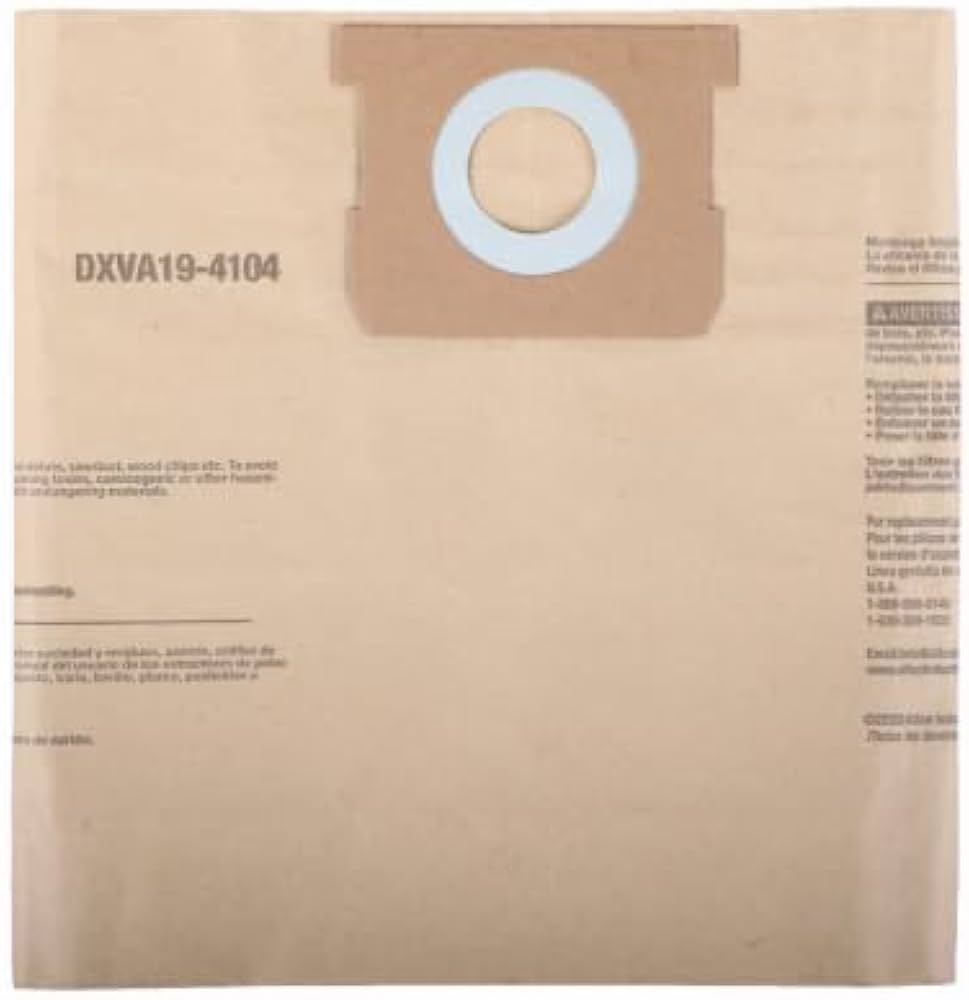 BOLSA DE POLVO 5-8 GAL P/ASPIRADORA DXV06PL DXVA19-4104 DEWALT