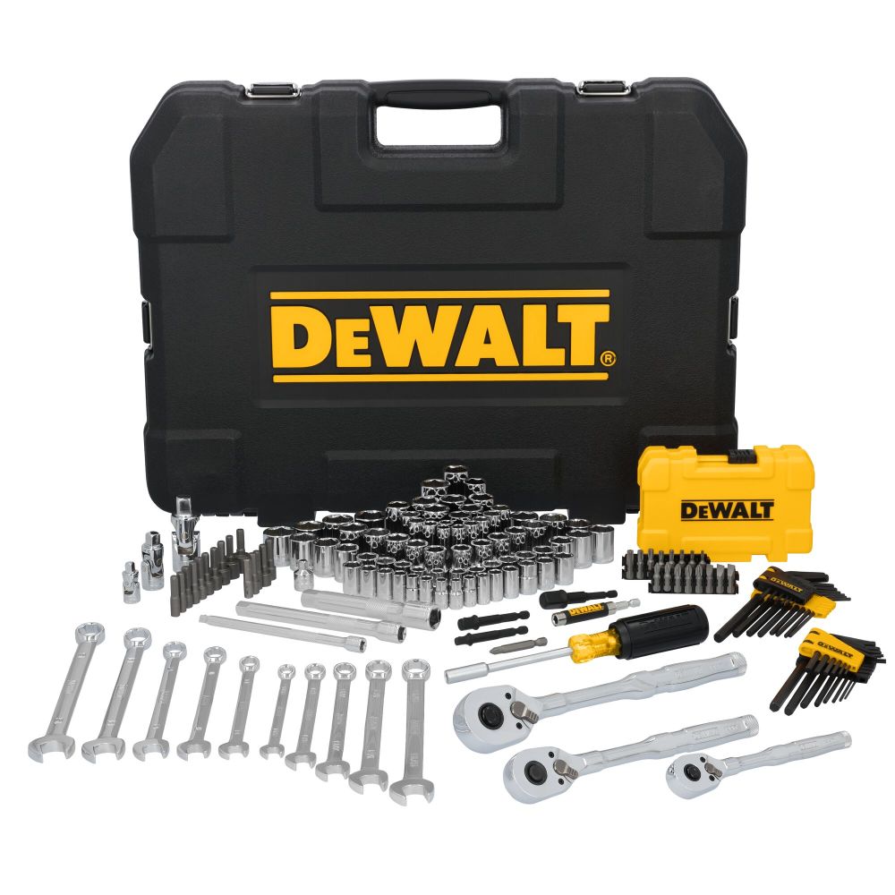 JUEGO HERRAMIENTAS 155 PIEZAS 1/4"-3/8"-1/2" SAE MM  TOUGHSERIES™ DWMT45411 DEWALT