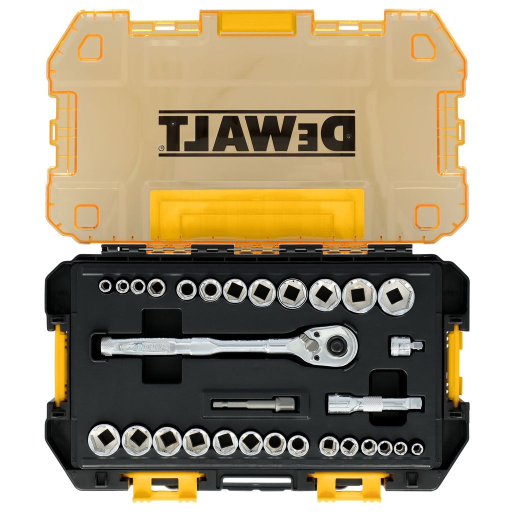 JUEGO CUBOS 1/4" & 3/8" SAE MM 30 PIEZAS  TOUGHSERIES™ DWMT45412 DEWALT
