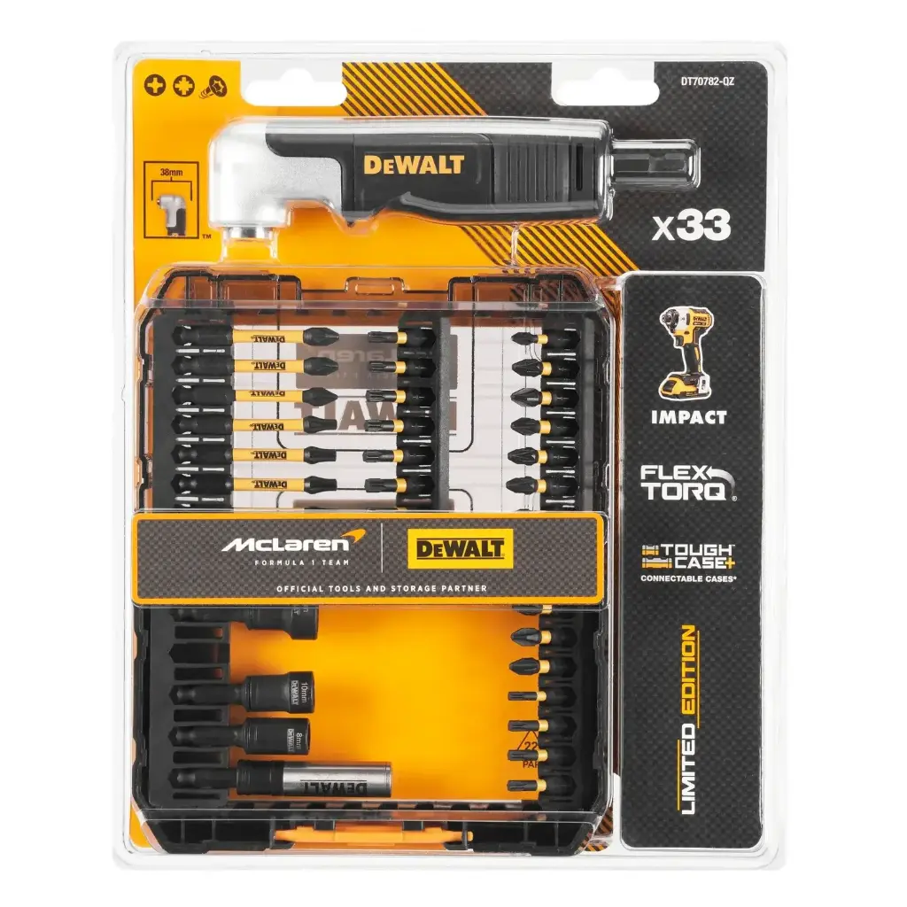 JUEGO DE PUNTAS DE IMPACTO 33 PIEZAS MCLAREN DT70782-QZ DEWALT