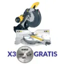 SIERRA INGLETEADORA 12" 15A BISEL SIMPLE DWS715+DWA03240 DEWALT