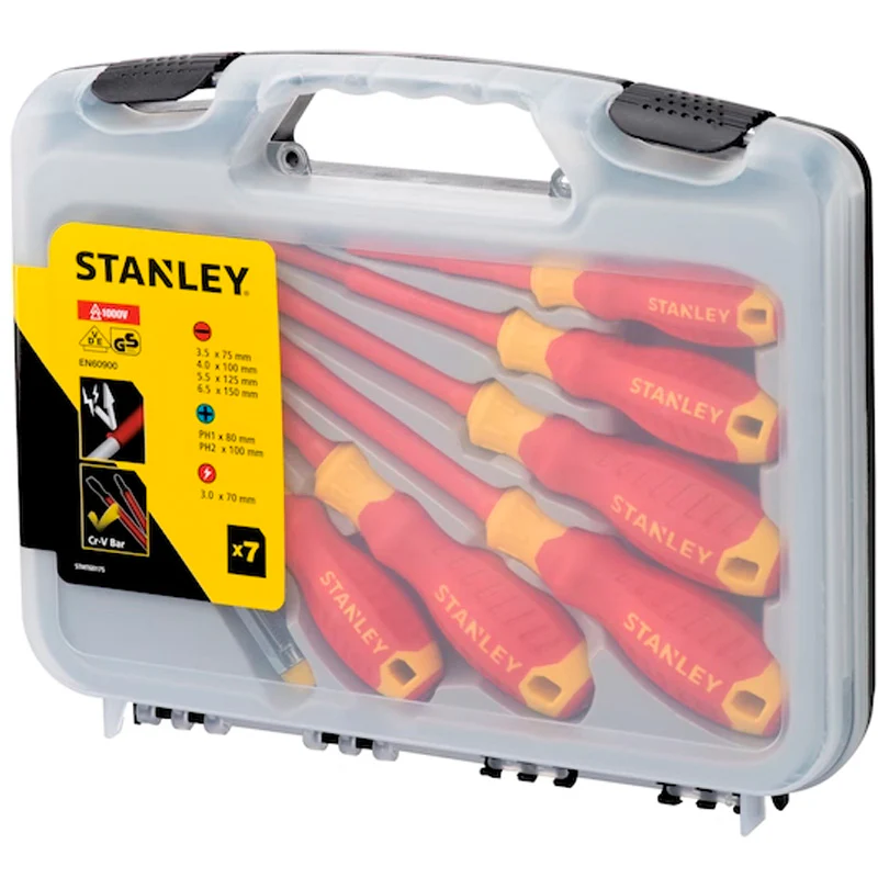 JUEGO DESTORNILLADORES AISLADOS PARA 1000V 7PZ STMT60175-LA STANLEY