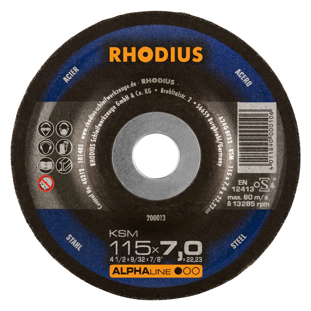 DISCO ESMERILAR METAL 115X6X22.23MM 395041 BASIC RHODIUS