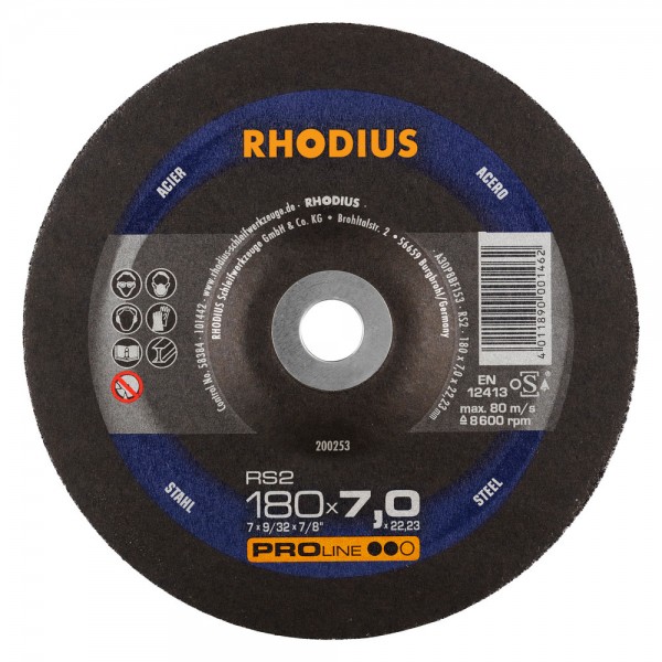 DISCO ESMERILAR METAL 180X6X22.23MM 395091 BASIC RHODIUS