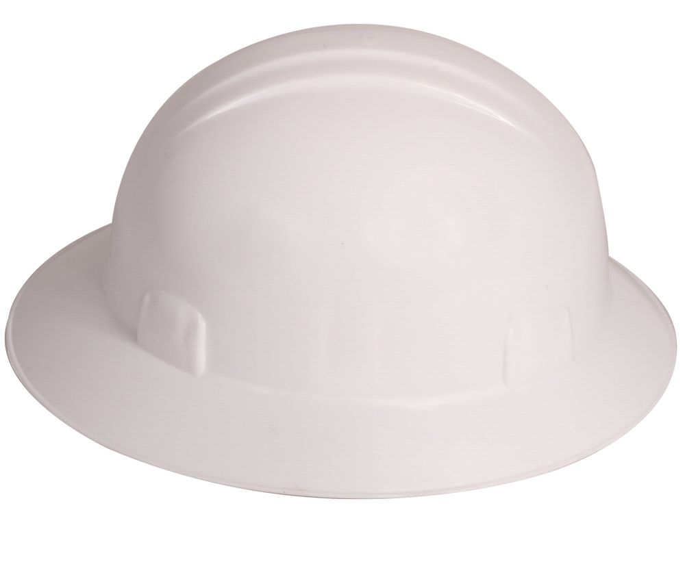 CASCO BLANCO TIPO ALA ANCHA DIELÉCTRICO CON SUSPENSION TEXTIL 6 PUNTOS AJUSTE RATCHET WW-2018BK JYRSA