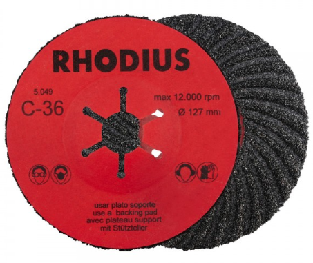 [300480] DISCO ESMERILAR 125X22,2MM GR80 FLEXIBLE 300480 RHODIUS