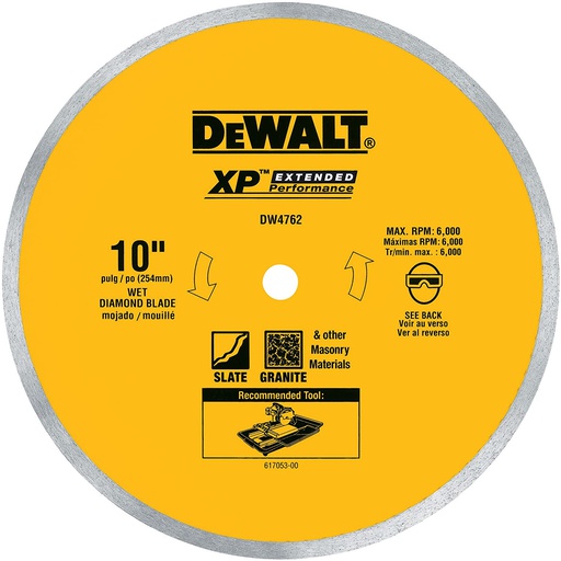 [DW4762] DISCO DIAMANTE PORCELANATO CONTINUO 10"X5/8" DW4762 DEWALT