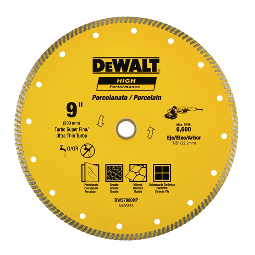 [DW57900HP] DISCO DIAMANTE PORCELANATO 9" DW57900HP DEWALT