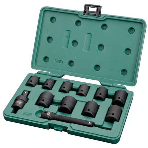 [ST09009SJ] JUEGO CUBOS IMPACTO 1/2" 12 PIEZAS MILIMETROS ST09009SJ SATA