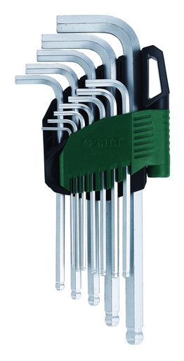 [ST09106SJ] JUEGO 12 LLAVE ALLEN LARGA BOLA 1/16"-3/8" ST09106SJ SATA