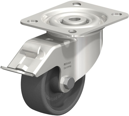 [754745] RUEDA GIRATORIA CON FRENO INOXIDABLE POLIAMIDA CALOR 80X32MM 150KG LIX-POHI 81G-FI 754745 BLICKLE