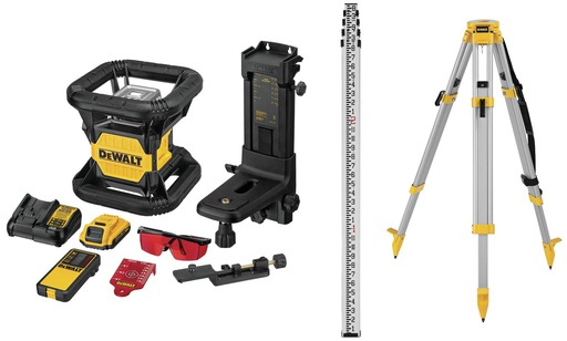 [DW079LRK] NIVEL LASER ROTATIVO ROJO DW079LRK 20V DEWALT