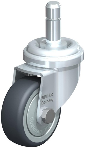 [610311] RUEDA GIRATORIA CON ESPIGA POLIURETANO 50 KG LRA-TPA 50KF-ES 610311 BLICKLE