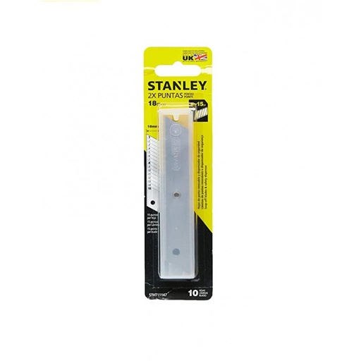 [STHT11147-840Q] CUCHILLAS REPUESTO P/CUTTER 10 PZAS STHT11147-840Q STANLEY