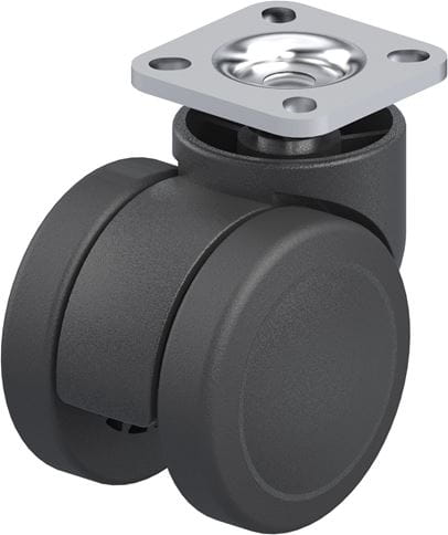 [842675] RUEDA DOBLE TERMOPLASTICA  2" CON BASE LKDB-PUA 50G-P20  50KG 842675 BLICKLE