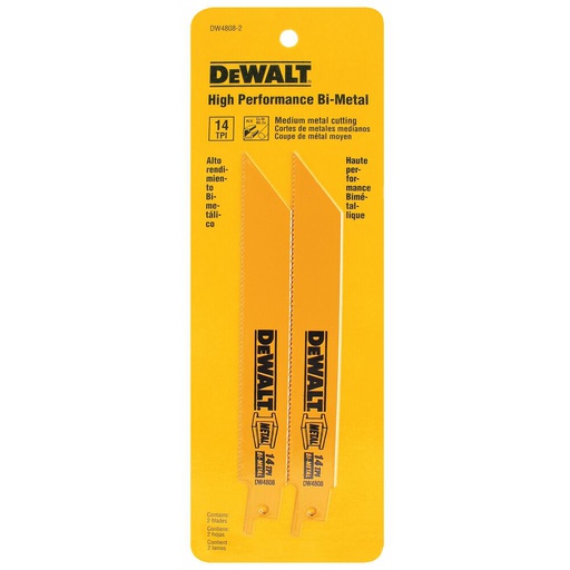 [DW4808-2] HOJA SIERRA RECIPROCA 6" METAL 14 TPI DW4808-2 DEWALT
