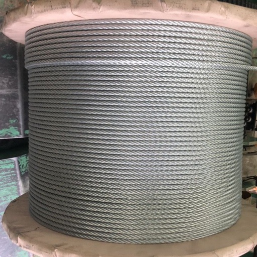 [280662] CABLE ACERO ALMA ACERO C/PELICULA LUBRIC. 6X25 FI+IWRC 1/2" 180KG/MM2 (CARRETE 1000MTS) 280662 SUN CORP