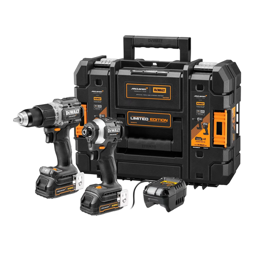 [DCK200ME2GT] KIT TALADRO DCD85+ATORNILLADOR DCF85 POWERSTACK 20V 2.0 Ah MCLAREN F1 DCK200ME2GT DEWALT